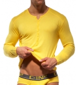 C-IN2 Lemon Long Sleeve Henley T-Shirt